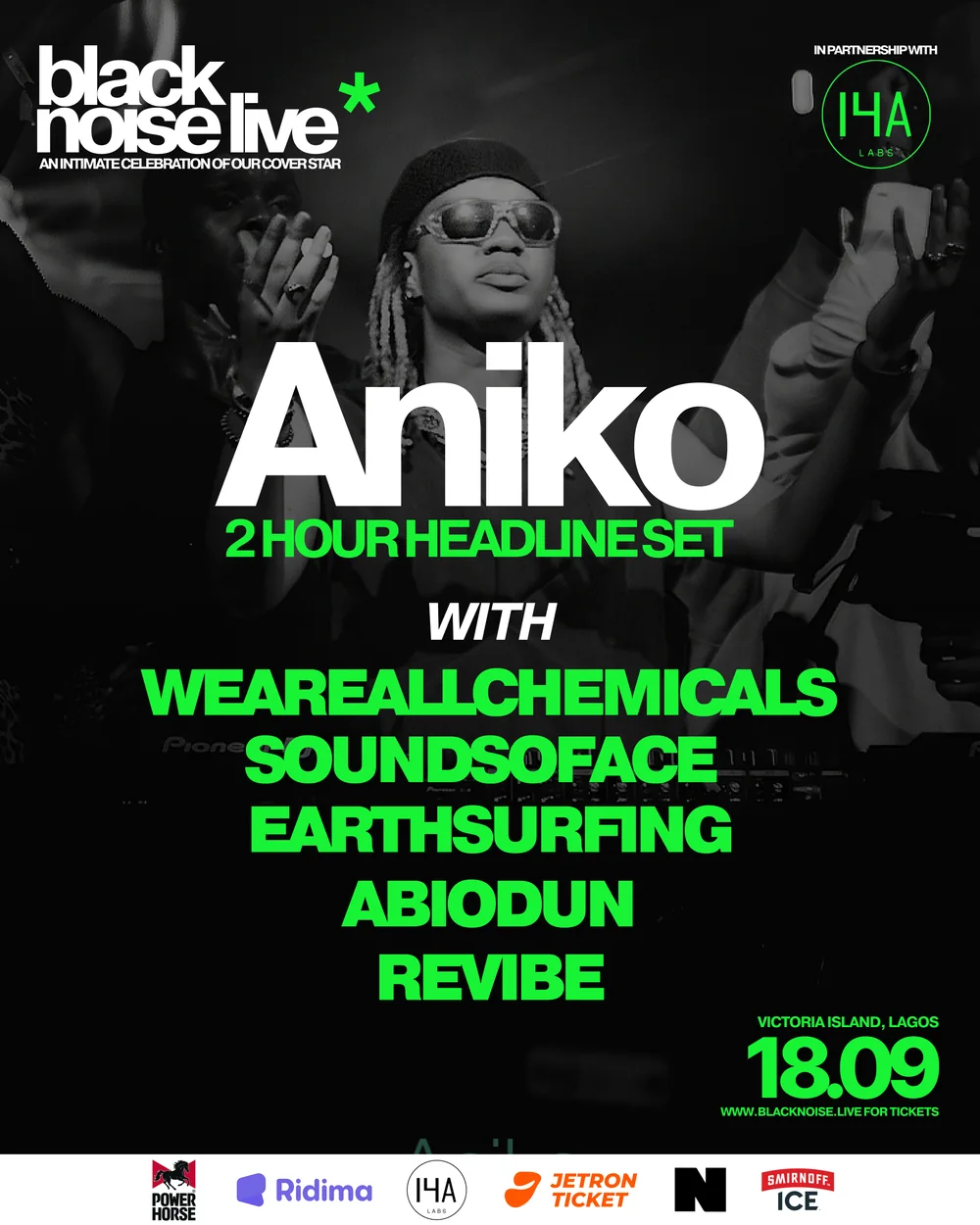 Black Noise Live: Aniko event flyer